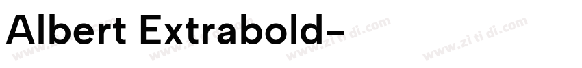 Albert Extrabold字体转换